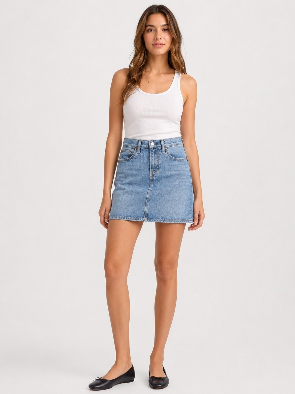 Levi's Blue Denim Skirt Classic Jean Size 24
